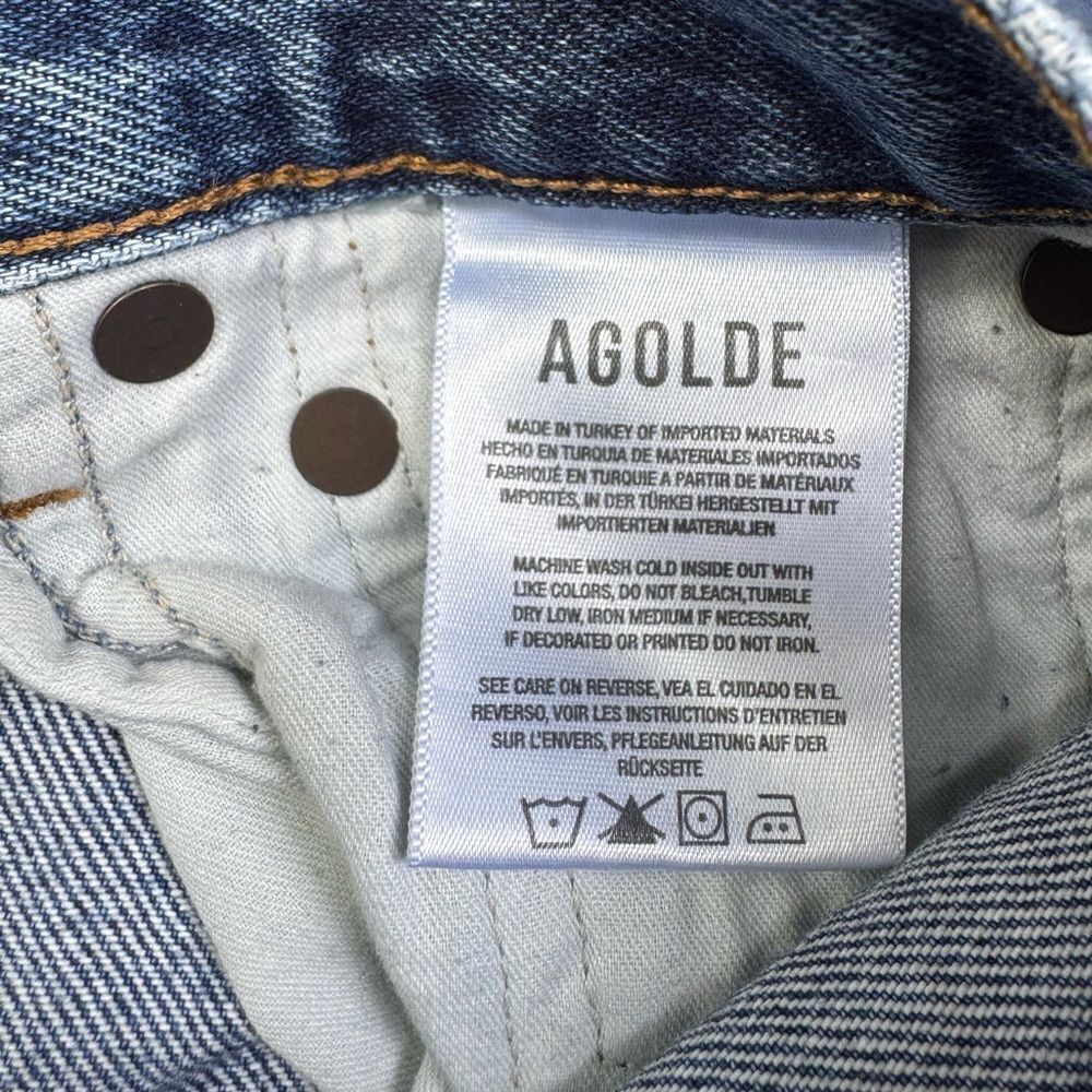Agolde x Revolve Women's Cutoff Organic Denim Jean Shorts Size 24 - Picture 3 of 8